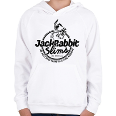 PRINTFASHION Jackrabbit - Gyerek kapucnis pulóver - Fehér