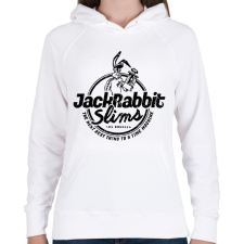 PRINTFASHION Jackrabbit - Női kapucnis pulóver - Fehér női pulóver, kardigán