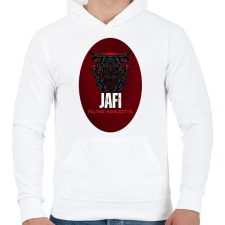 PRINTFASHION Jafi "A pokol serlege" - Férfi kapucnis pulóver - Fehér férfi pulóver, kardigán