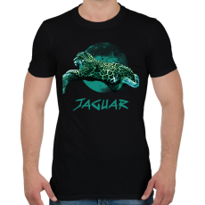 PRINTFASHION JAGUAR BLUE - Férfi póló - Fekete