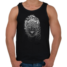 PRINTFASHION Jaguár - fehér - Férfi atléta - Fekete