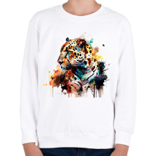 PRINTFASHION Jaguár - Gyerek pulóver - Fehér gyerek pulóver, kardigán