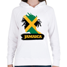 PRINTFASHION Jamaica - Női kapucnis pulóver - Fehér női pulóver, kardigán