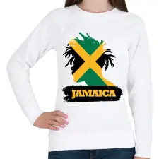 PRINTFASHION Jamaica - Női pulóver - Fehér női pulóver, kardigán