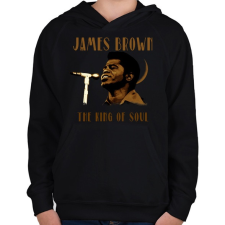 PRINTFASHION JAMES BROWN - Gyerek kapucnis pulóver - Fekete gyerek pulóver, kardigán