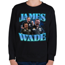 PRINTFASHION James Wade - darts - Gyerek pulóver - Fekete gyerek pulóver, kardigán