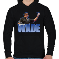 PRINTFASHION James Wade - Férfi kapucnis pulóver - Fekete férfi pulóver, kardigán