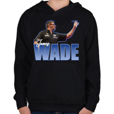 PRINTFASHION James Wade - Gyerek kapucnis pulóver - Fekete
