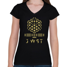 PRINTFASHION James Webb űrtávcső JWST - Női V-nyakú póló - Fekete női póló