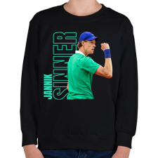 PRINTFASHION Jannik Sinner - Gyerek pulóver - Fekete gyerek pulóver, kardigán