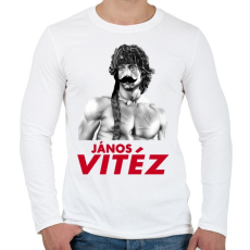 PRINTFASHION János Vitéz - Férfi hosszú ujjú póló - Fehér