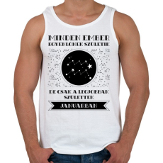 PRINTFASHION Január: Vízöntő - Férfi atléta - Fehér
