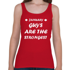 PRINTFASHION Januári férfiak a legerősebbek - Női atléta - Cseresznyepiros női trikó