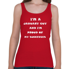 PRINTFASHION Januári vagyok és büszke vagyok a sikereimre - Női atléta - Cseresznyepiros