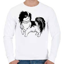 PRINTFASHION Japán Csin - Japanese Chin - Férfi pulóver - Fehér férfi pulóver, kardigán