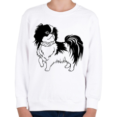 PRINTFASHION Japán Csin - Japanese Chin - Gyerek pulóver - Fehér