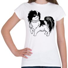 PRINTFASHION Japán Csin - Japanese Chin - Női póló - Fehér