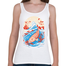 PRINTFASHION Japán hal - Női atléta - Fehér