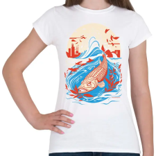 PRINTFASHION Japán hal - Női póló - Fehér női póló