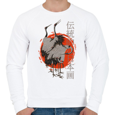 PRINTFASHION Japán kultúra - Férfi pulóver - Fehér férfi pulóver, kardigán