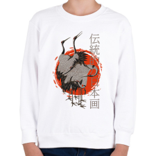 PRINTFASHION Japán kultúra - Gyerek pulóver - Fehér gyerek pulóver, kardigán