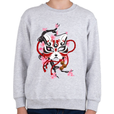 PRINTFASHION Japán maszk - Gyerek pulóver - Sport szürke gyerek pulóver, kardigán