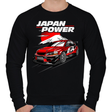 PRINTFASHION Japan Power Racing - Férfi pulóver - Fekete férfi pulóver, kardigán