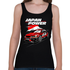 PRINTFASHION Japan Power Racing - Női atléta - Fekete női trikó
