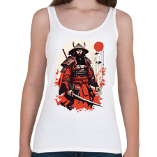 PRINTFASHION Japán ronin - Női atléta - Fehér női trikó
