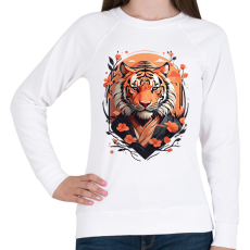 PRINTFASHION Japán tigris - Női pulóver - Fehér