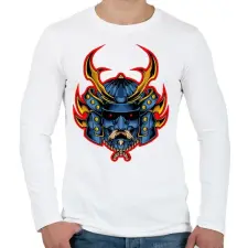 PRINTFASHION Japanese Mask - Férfi hosszú ujjú póló - Fehér férfi póló