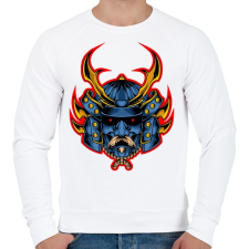 PRINTFASHION Japanese Mask - Férfi pulóver - Fehér férfi pulóver, kardigán