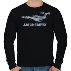 PRINTFASHION Jas-39 gripen - Férfi pulóver - Fekete