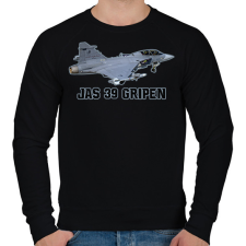 PRINTFASHION Jas-39 gripen - Férfi pulóver - Fekete férfi pulóver, kardigán