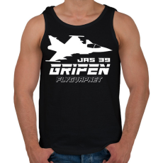 PRINTFASHION JAS 39 gripen repülő - Férfi atléta - Fekete