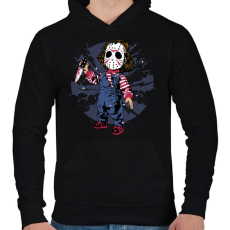 PRINTFASHION Jason Kid - Férfi kapucnis pulóver - Fekete