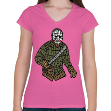 PRINTFASHION Jason - Női V-nyakú póló - Rózsaszín