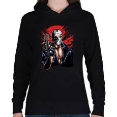 PRINTFASHION Jason visszatér - Női kapucnis pulóver - Fekete