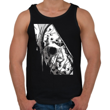 PRINTFASHION Jason Voorhees 3 - Férfi atléta - Fekete atléta, trikó