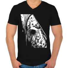 PRINTFASHION Jason Voorhees 3 - Férfi V-nyakú póló - Fekete