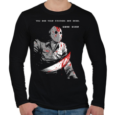 PRINTFASHION Jason Voorhees - Férfi hosszú ujjú póló - Fekete férfi póló