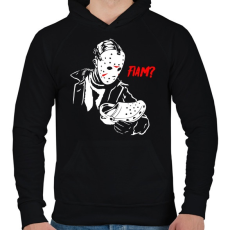 PRINTFASHION Jason Voorhees - Férfi kapucnis pulóver - Fekete