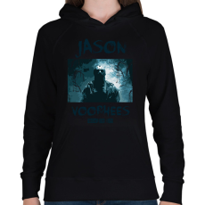 PRINTFASHION Jason Voorhees kék - Női kapucnis pulóver - Fekete