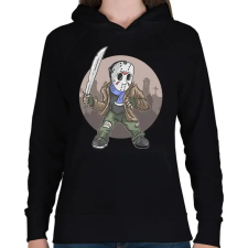 PRINTFASHION Jason Voorhees - Női kapucnis pulóver - Fekete női pulóver, kardigán