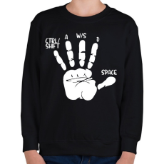 PRINTFASHION Játékos kéz - Gyerek pulóver - Fekete