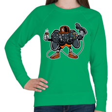 PRINTFASHION Játszunk?  - Női pulóver - Zöld