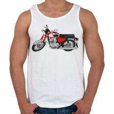 PRINTFASHION Jawa 350 - Férfi atléta - Fehér atléta, trikó