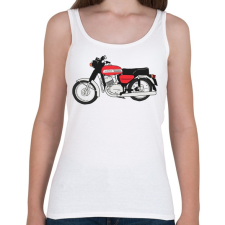 PRINTFASHION Jawa 350 - Női atléta - Fehér női trikó