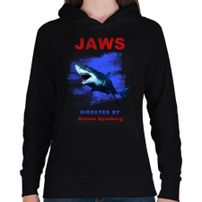 PRINTFASHION JAWS - Női kapucnis pulóver - Fekete női pulóver, kardigán