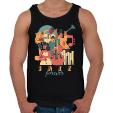 PRINTFASHION Jazz forever - Férfi atléta - Fekete atléta, trikó